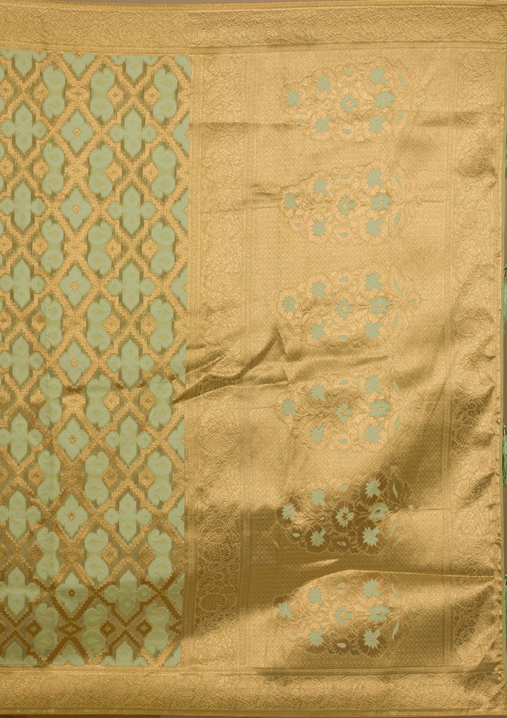 Mustard Sequins Georgette Designer Saree-Koskii