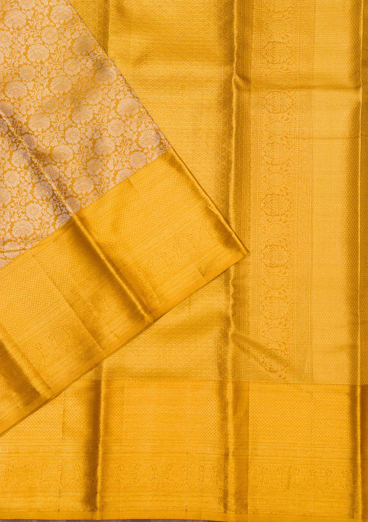 Gold Zariwork Pure Silk Saree-koskii