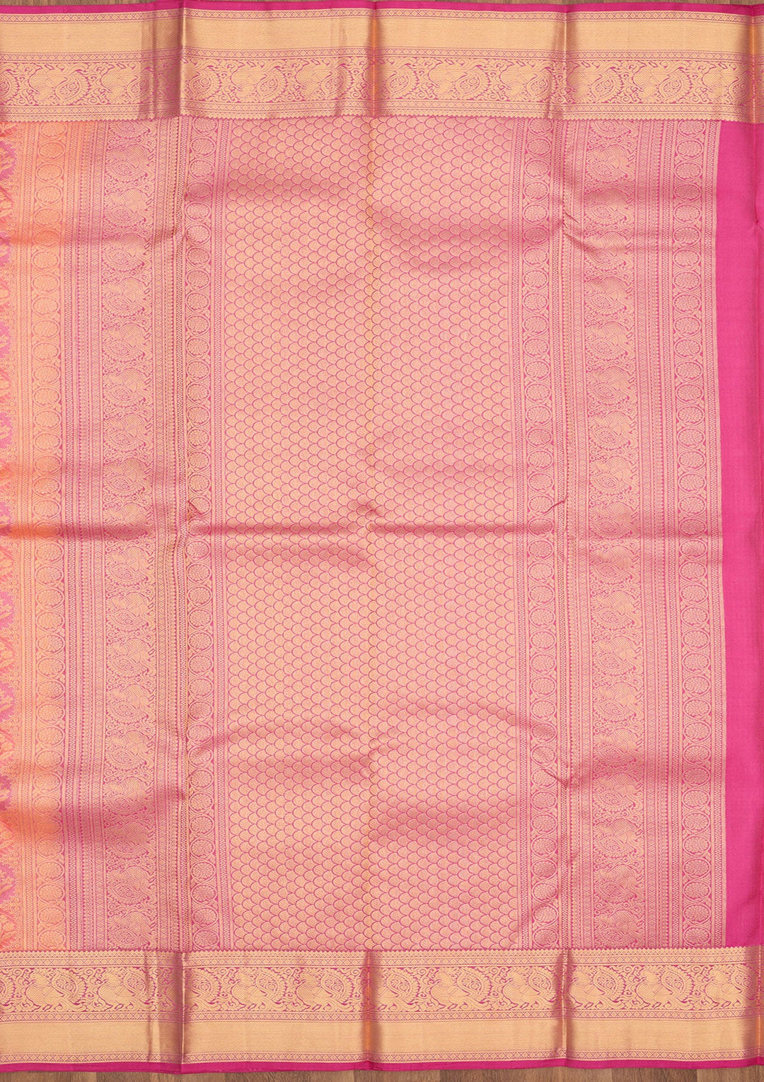 Orange Zariwork Pure Silk Saree-Koskii