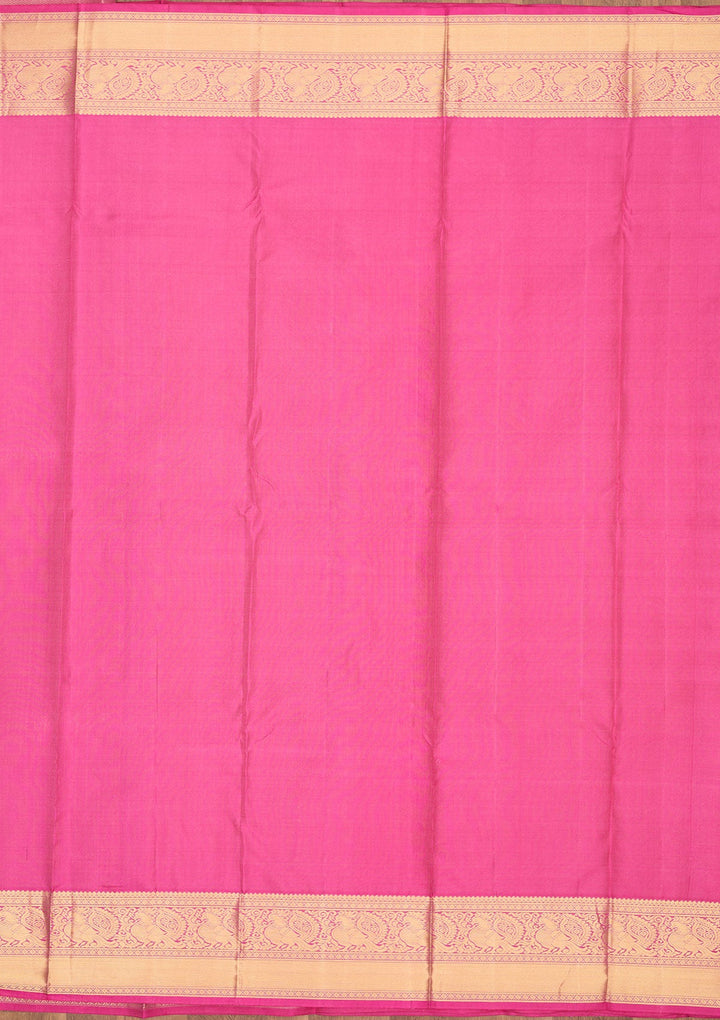 Orange Zariwork Pure Silk Saree-Koskii