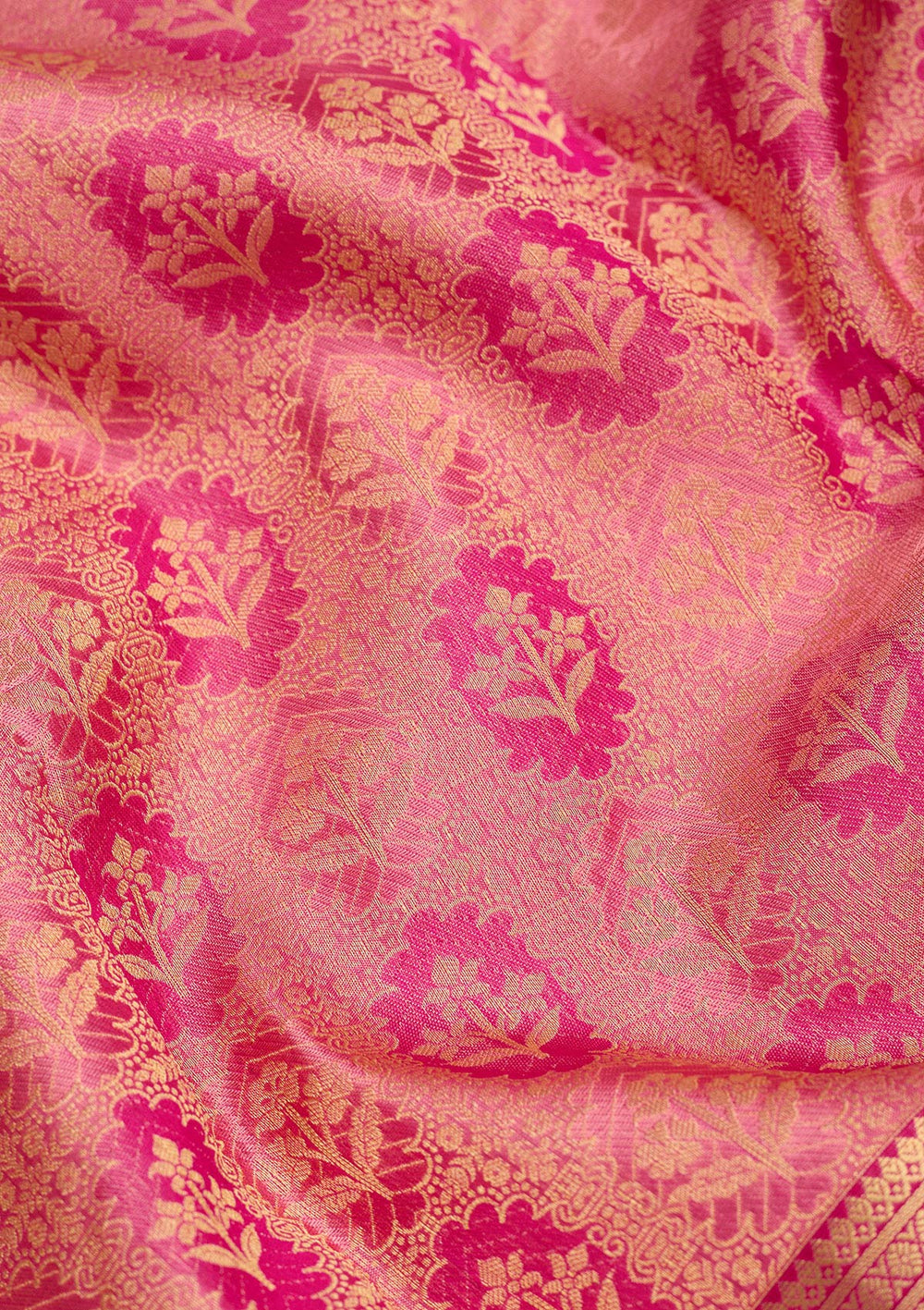 Pink Zariwork Pure Silk Saree-Koskii