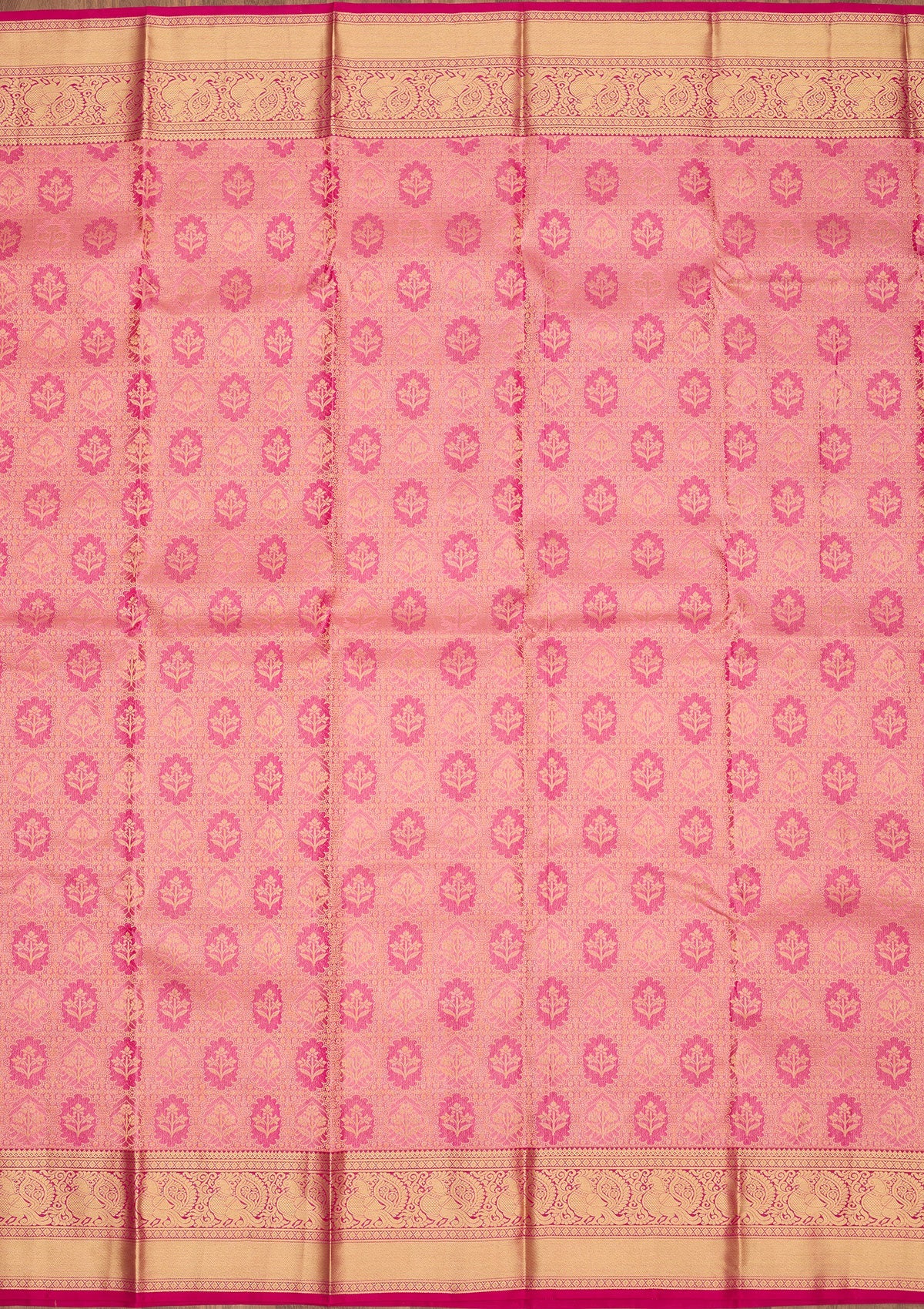 Pink Zariwork Pure Silk Saree-Koskii