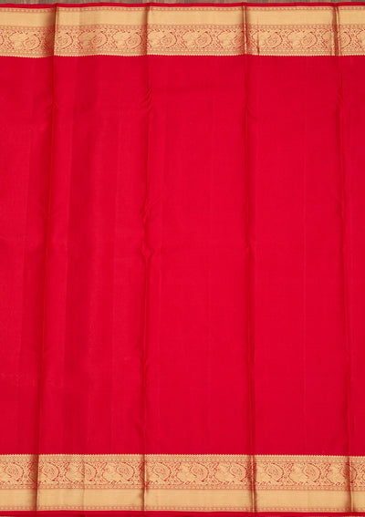 Red Zariwork Pure Silk Saree-Koskii