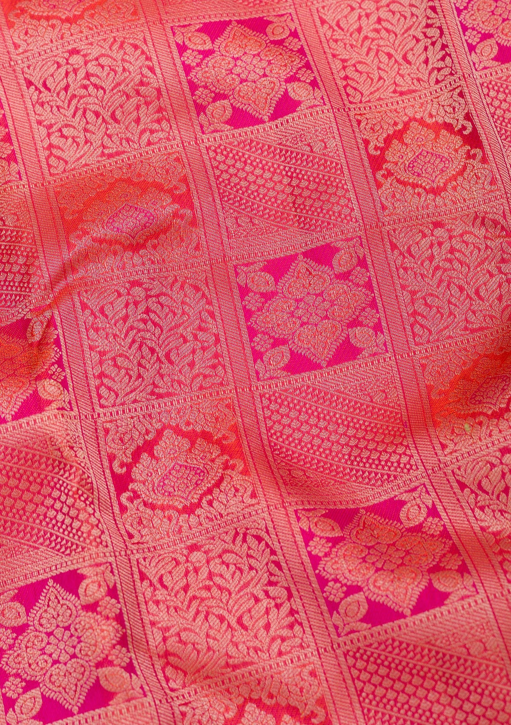 Orange Zariwork Pure Silk Saree-Koskii