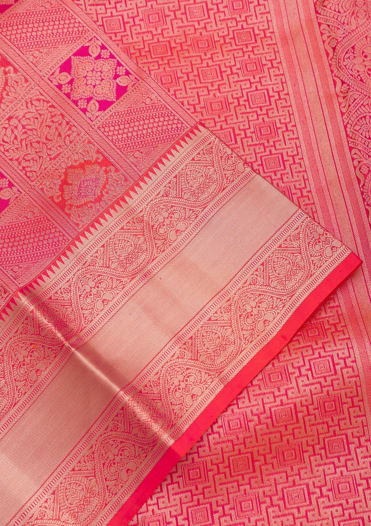 Orange Zariwork Pure Silk Saree-Koskii