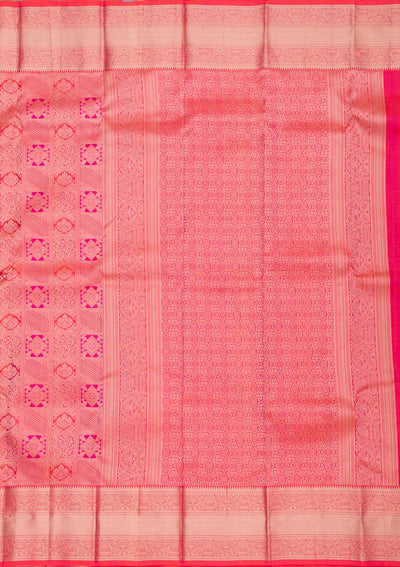 Orange Zariwork Pure Silk Saree-Koskii