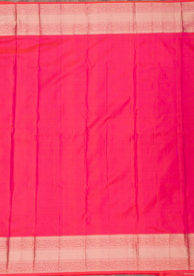 Orange Zariwork Pure Silk Saree-Koskii