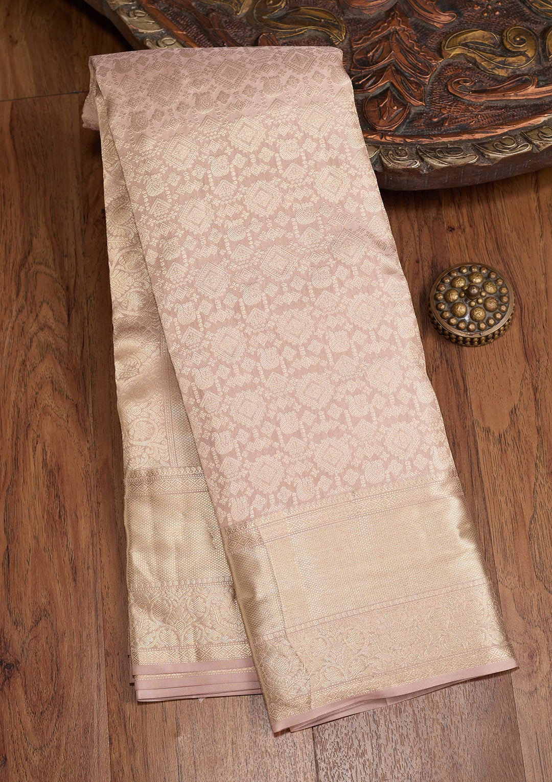Mauve Zariwork (Silver) Silk Silk_Saree