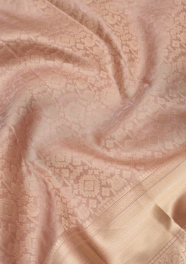 Mauve Zariwork (Silver) Silk Silk_Saree