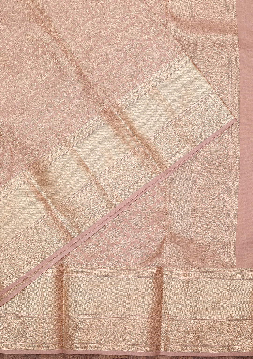 Mauve Zariwork (Silver) Silk Silk_Saree