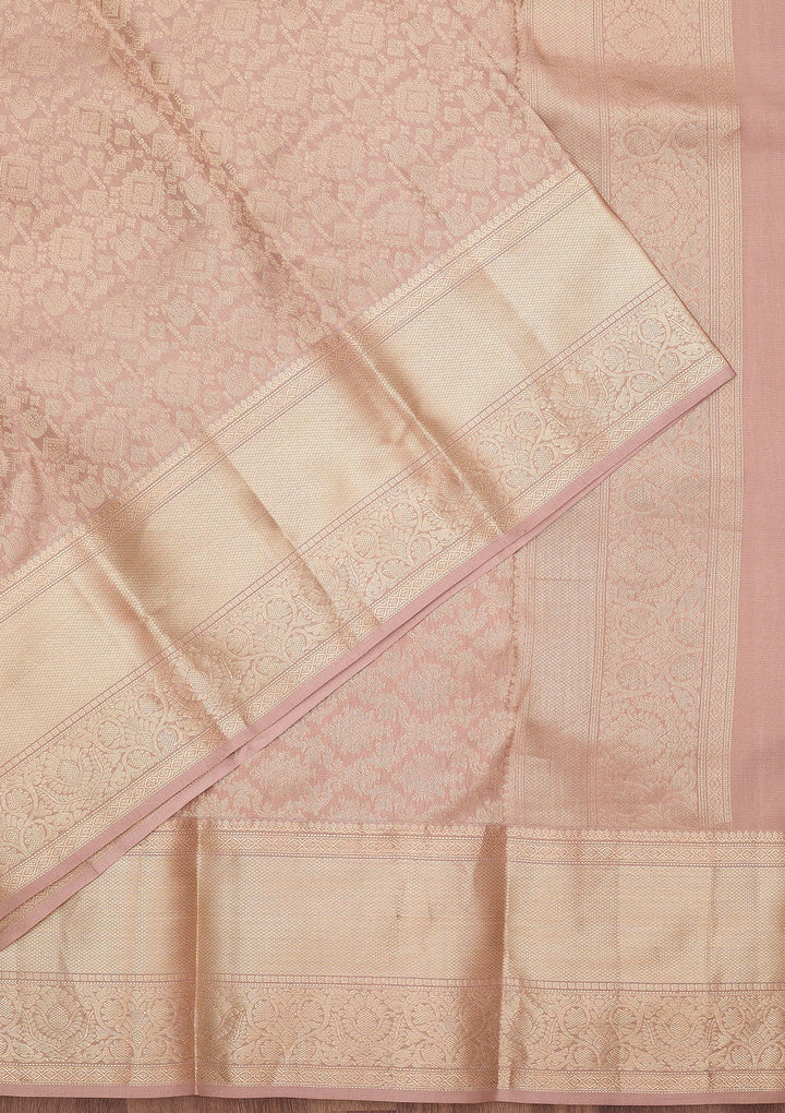 Mauve Zariwork (Silver) Silk Silk_Saree