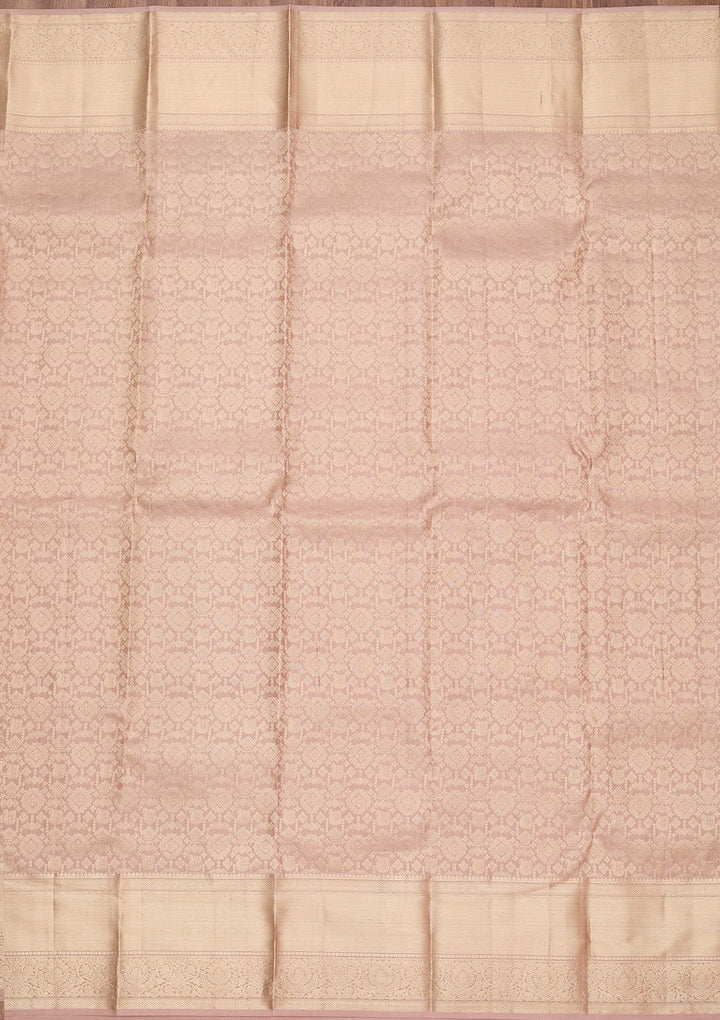 Mauve Zariwork (Silver) Silk Silk_Saree