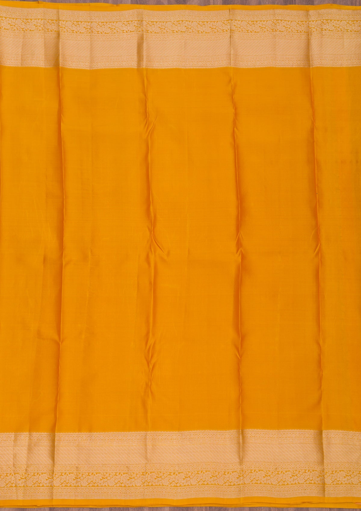 Mustard Zariwork Pure Silk Saree-Koskii