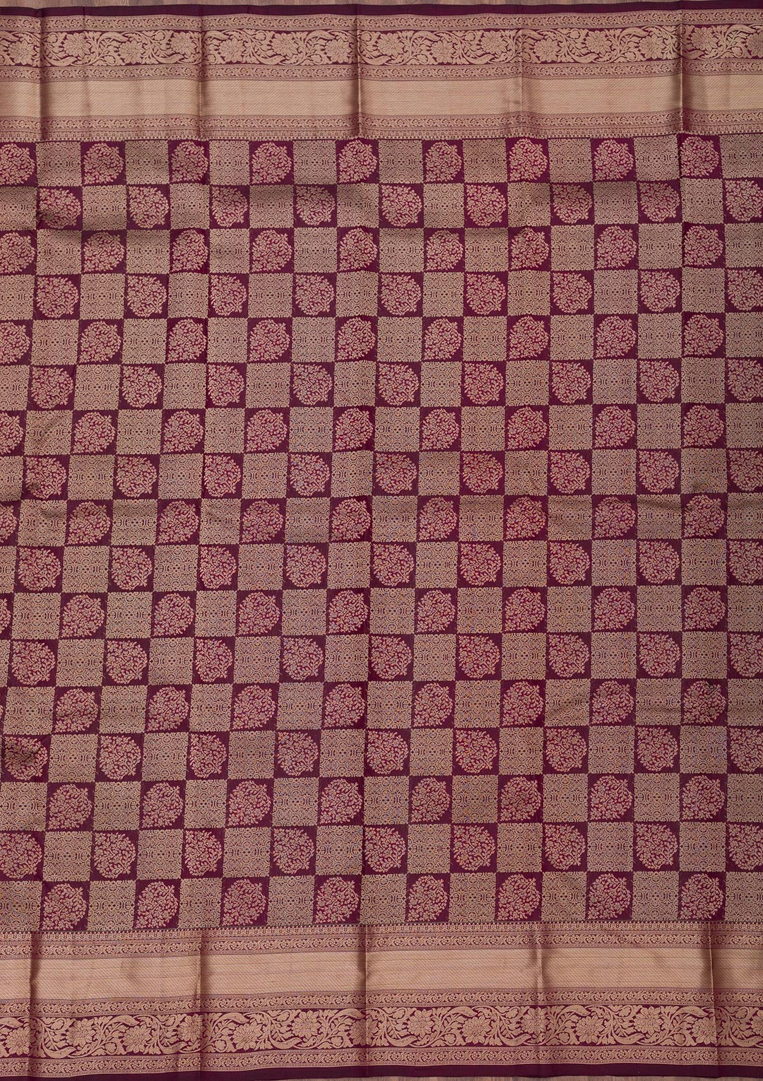 Brown Zariwork Pure Silk Saree-Koskii