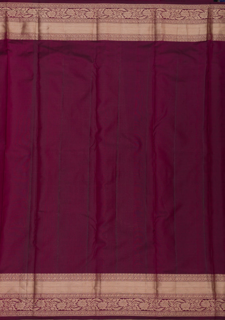 Brown Zariwork Pure Silk Saree-Koskii