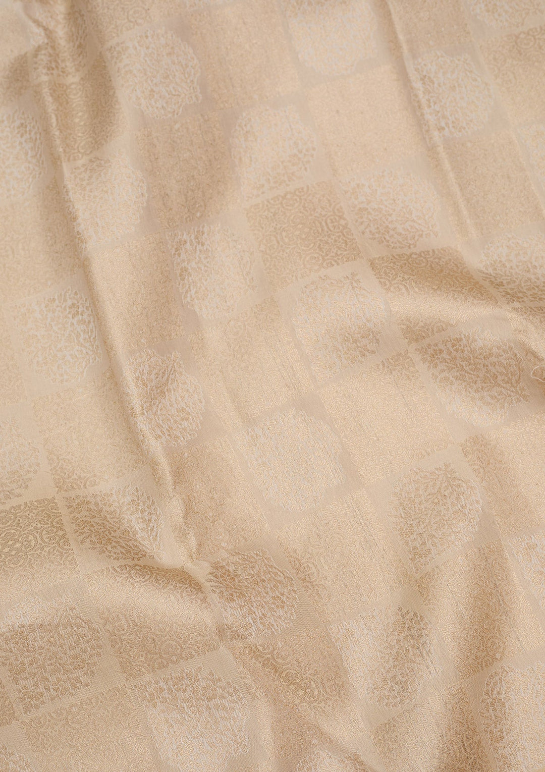 Cream Zariwork Pure Silk Saree