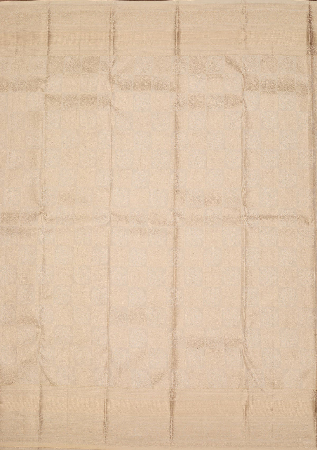 Cream Zariwork Pure Silk Saree