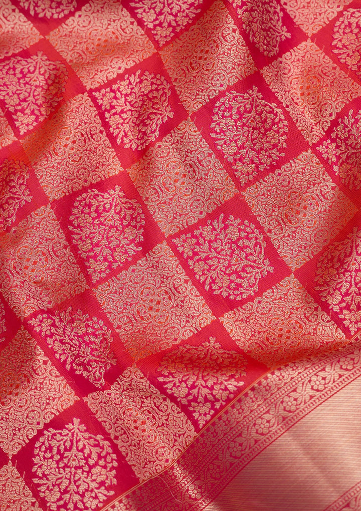 Orange Zariwork (Gold) Silk Silk_Saree