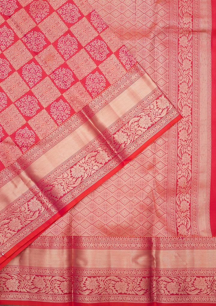 Orange Zariwork (Gold) Silk Silk_Saree