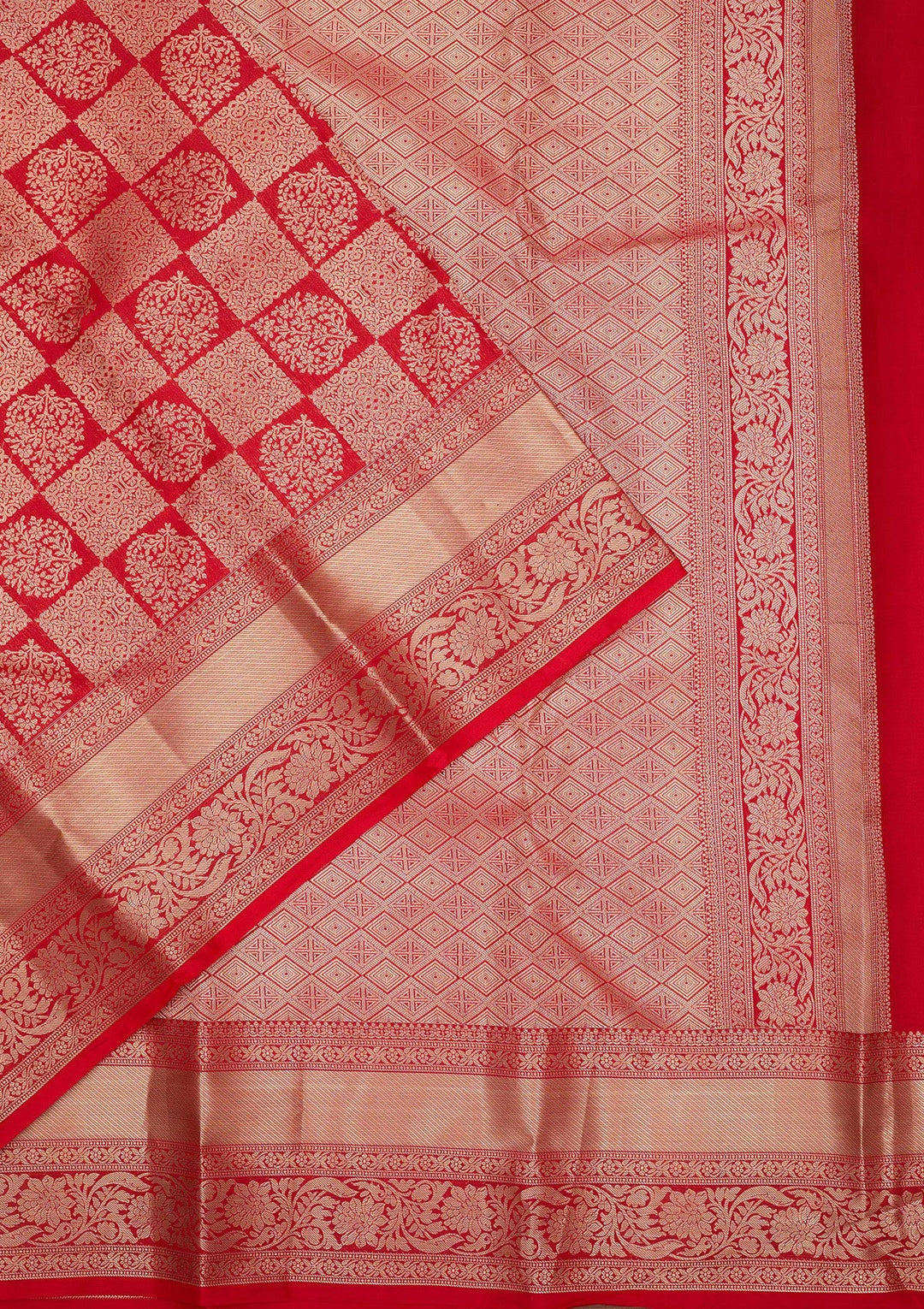 Red Zariwork Pure Silk Saree