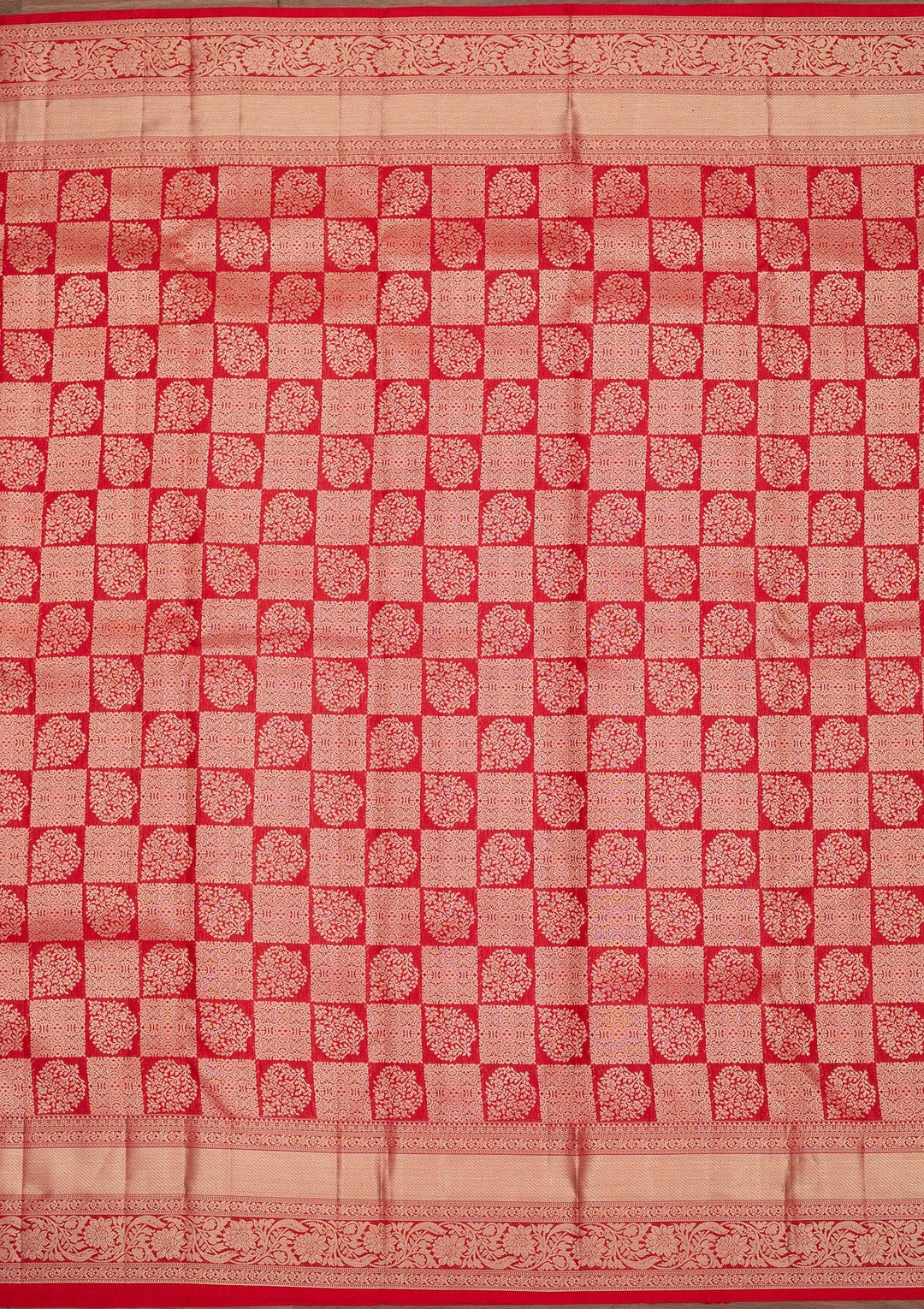 Red Zariwork Pure Silk Saree