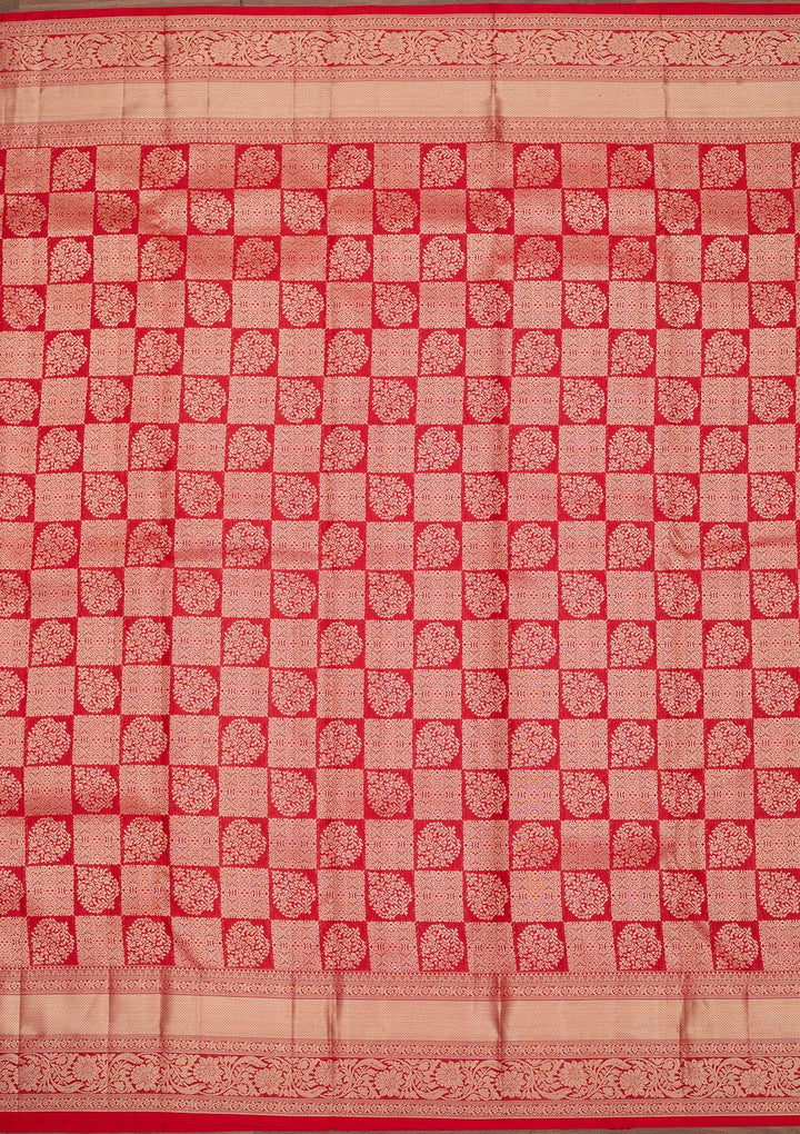 Red Zariwork Pure Silk Saree