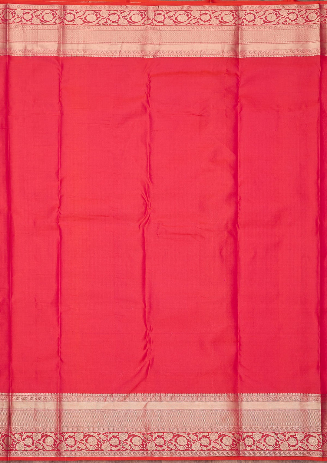 Orange Zariwork (Gold) Pure Silk Saree