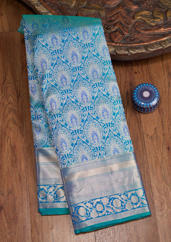 Royal Blue Zariwork (Gold) Pure Silk Silk_Saree