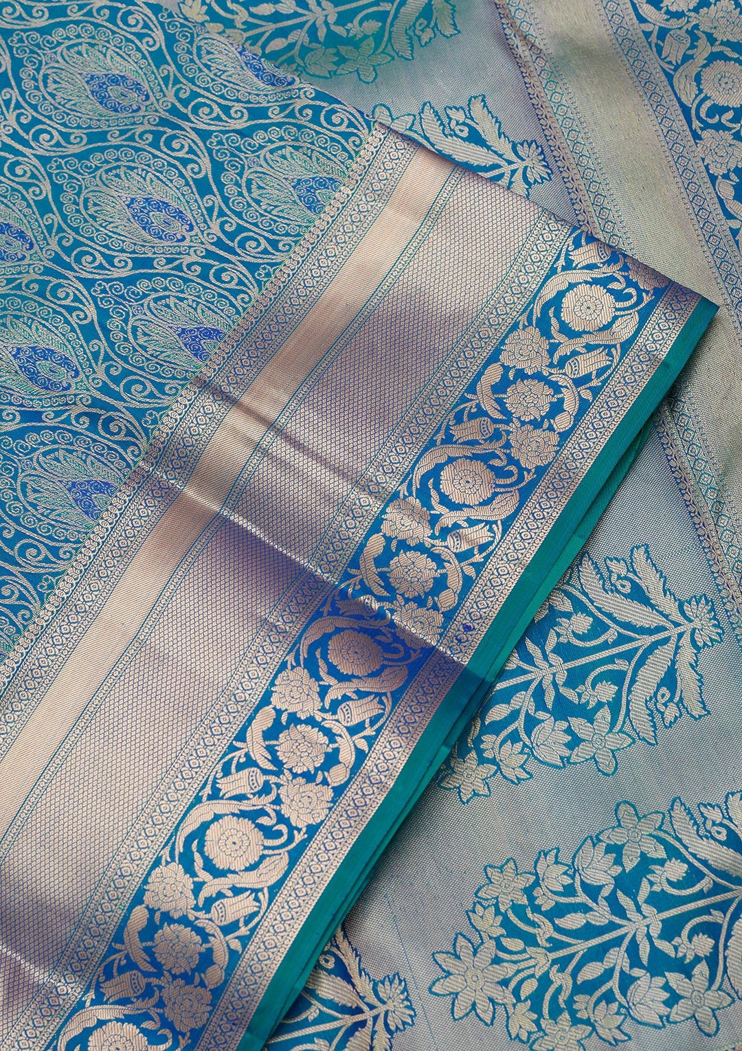 Royal Blue Zariwork (Gold) Pure Silk Silk_Saree