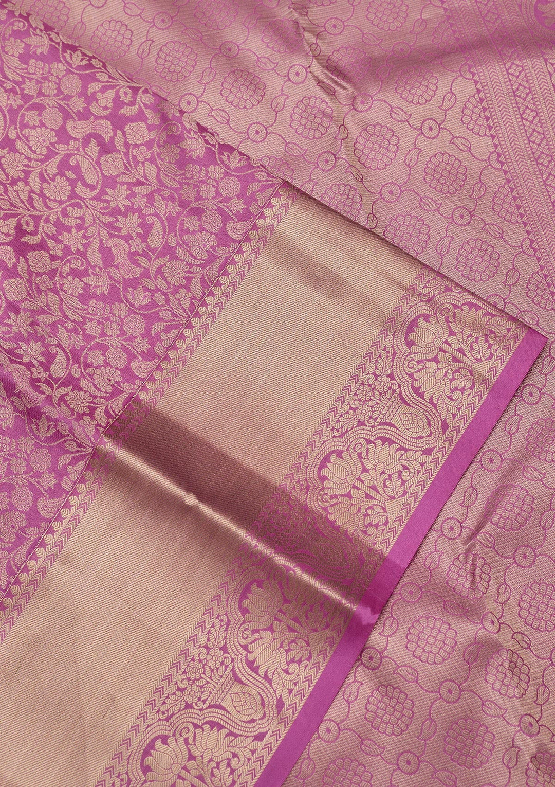 Light Lavender Zariwork Pure Silk Saree