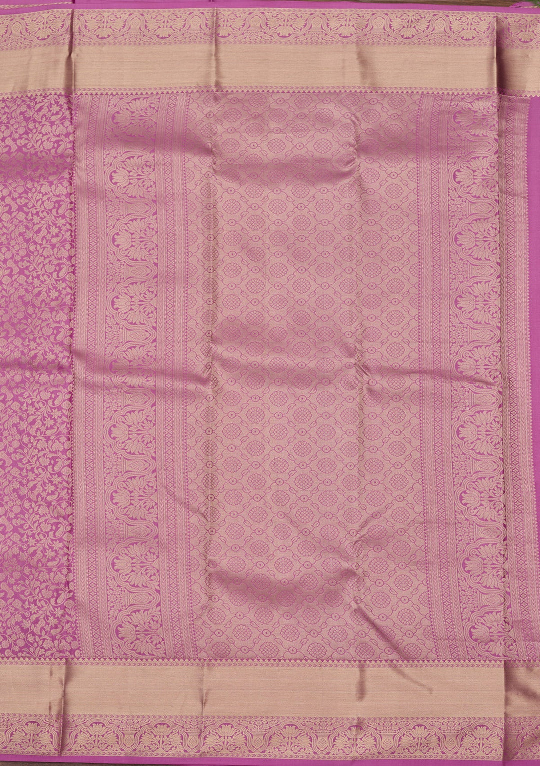 Light Lavender Zariwork Pure Silk Saree