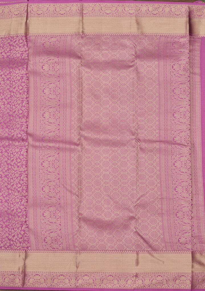 Light Lavender Zariwork Pure Silk Saree