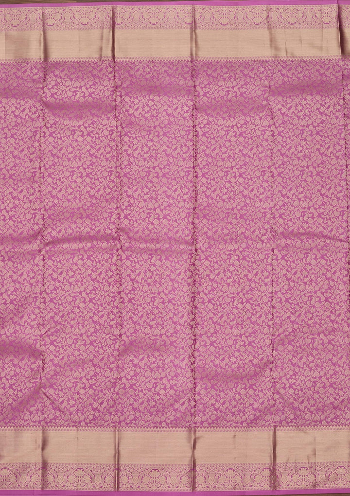 Light Lavender Zariwork Pure Silk Saree