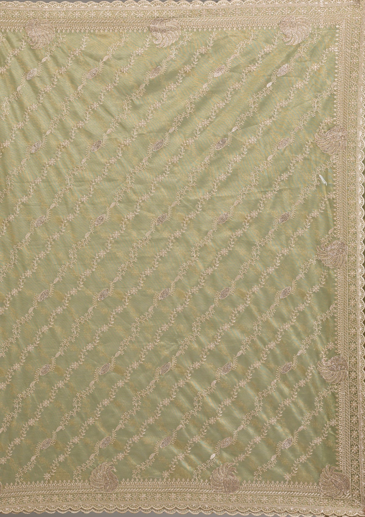 Mehendi Zariwork Art Silk Saree-Koskii