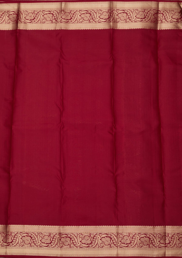 Maroon Zariwork (Gold) Silk Silk_Saree