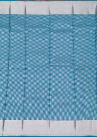 Turquoise Blue Zariwork Pure Silk Saree-koskii