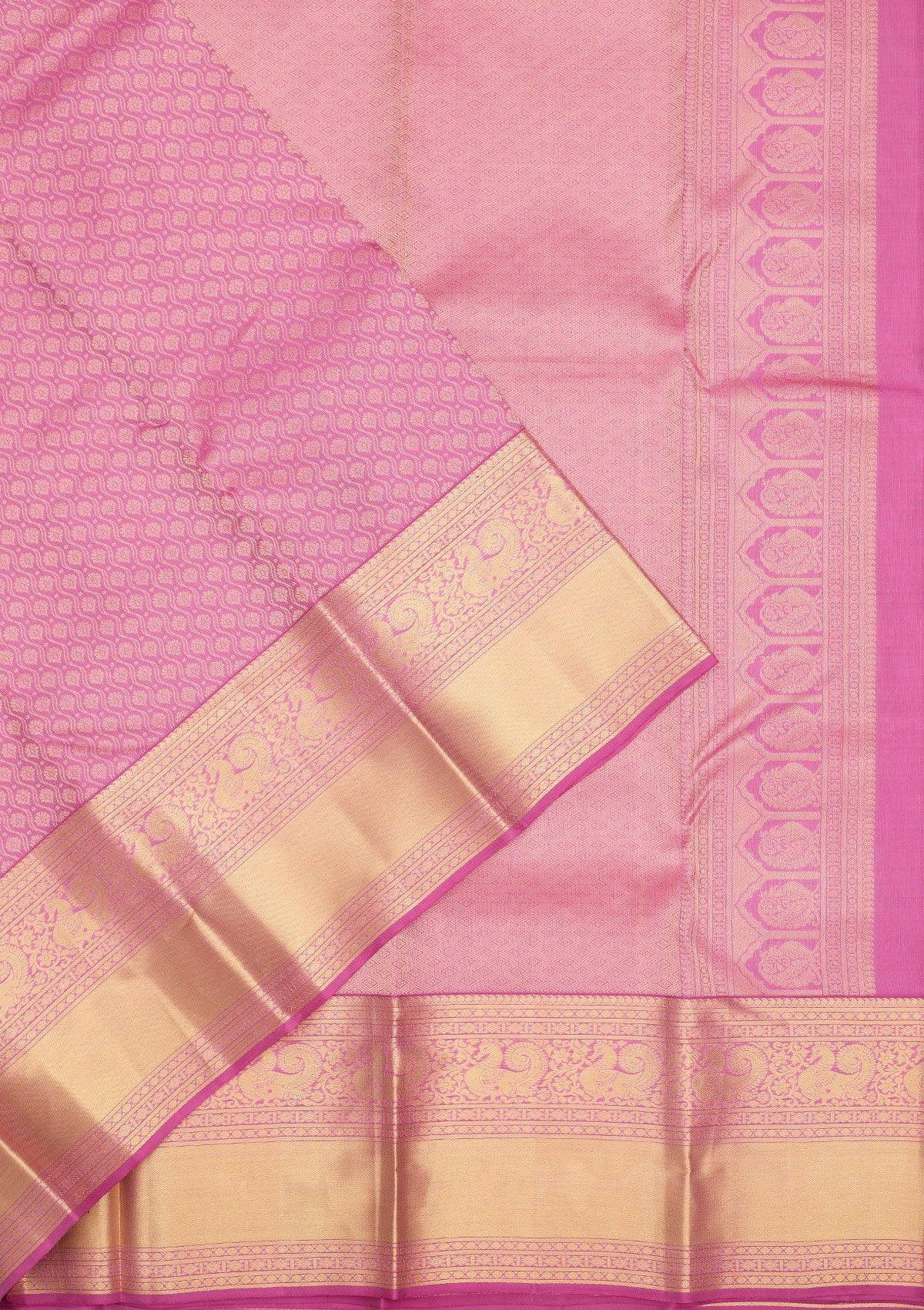 Mauve Zariwork Pure Silk Saree-Koskii