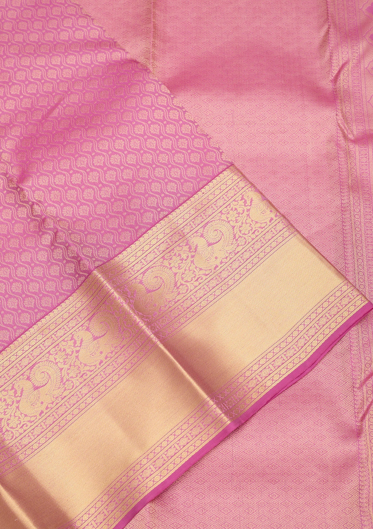 Mauve Zariwork Pure Silk Saree-Koskii