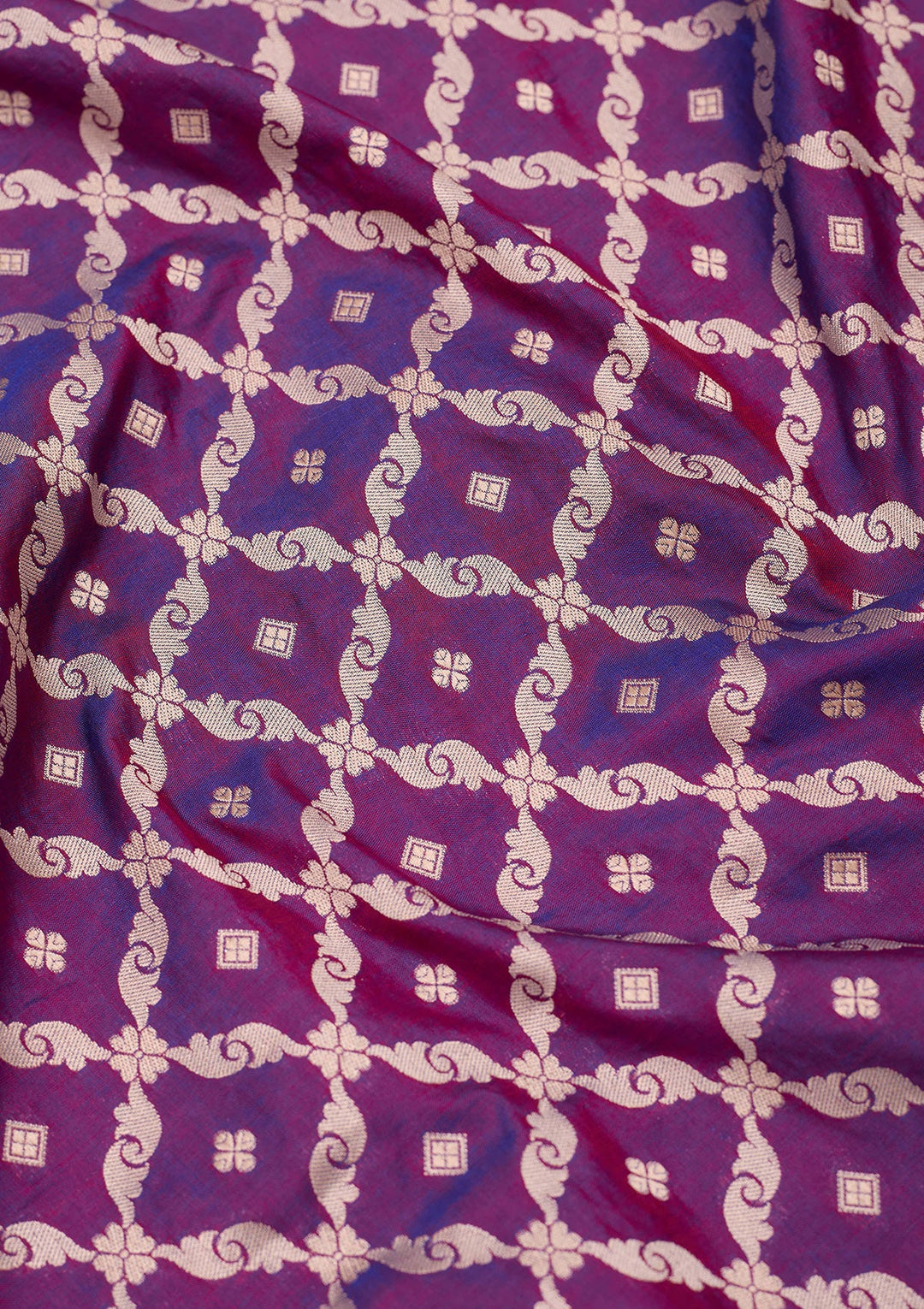 Purple Zariwork Pure Silk Saree-koskii