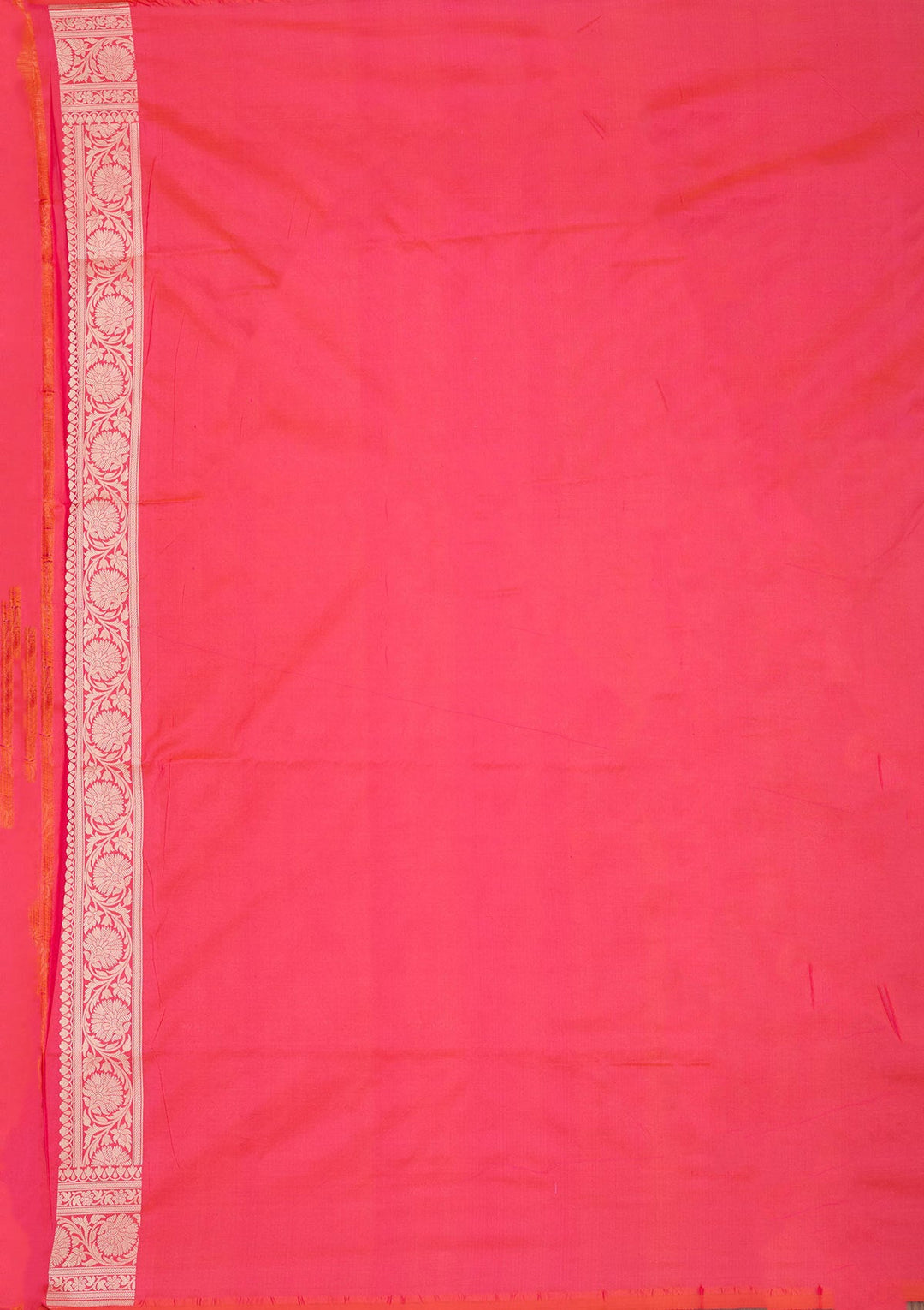 Rani Pink Zariwork Pure Silk Saree-koskii