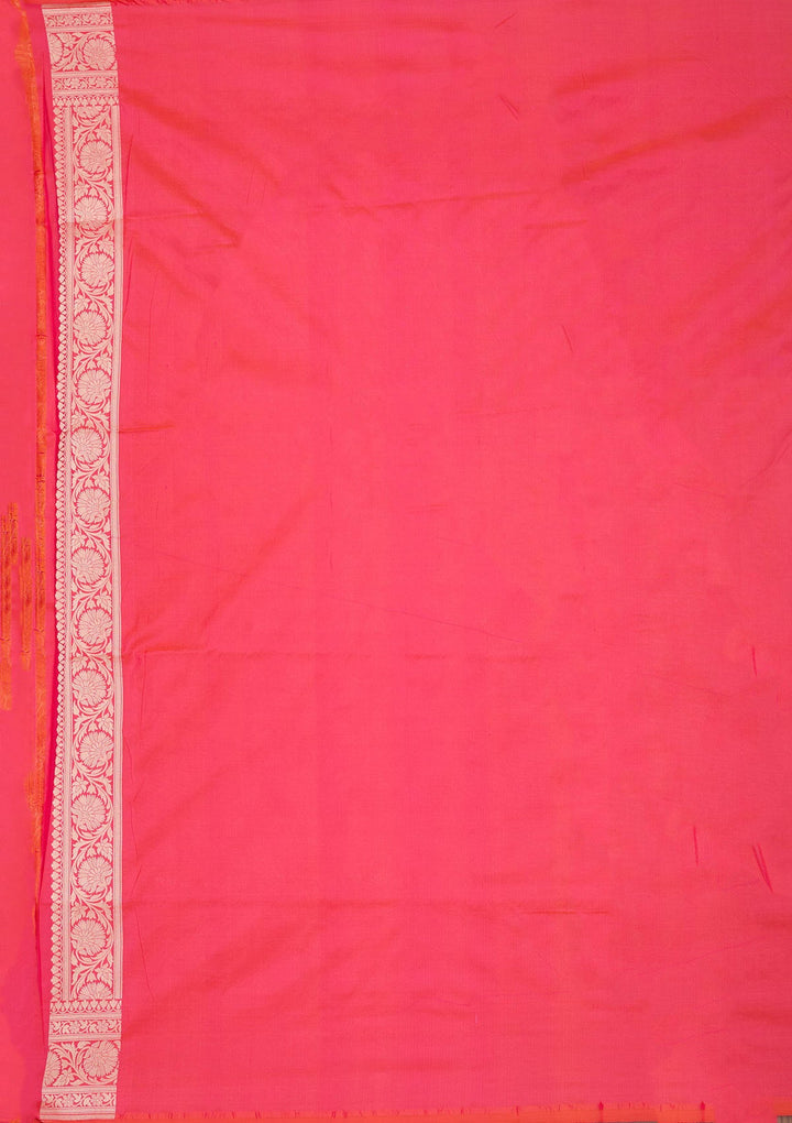 Rani Pink Zariwork Pure Silk Saree-koskii