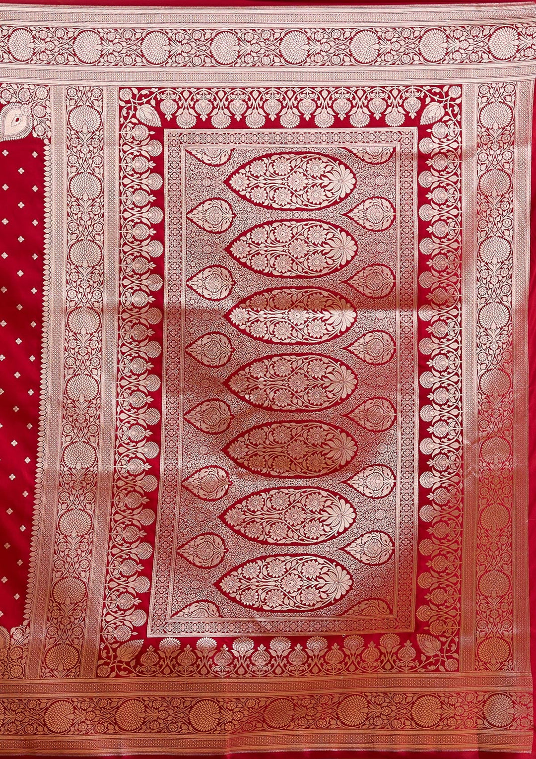 Maroon Zariwork (Gold) Satin Silk Saree-Koskii