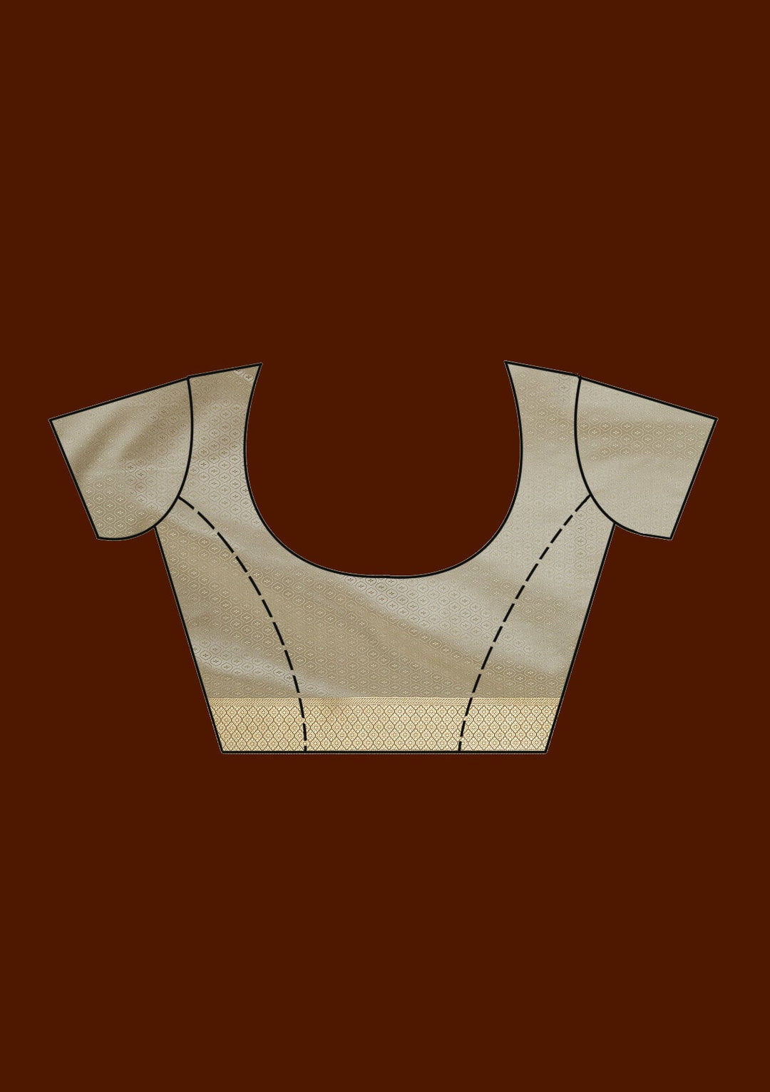 Beige Zariwork (Gold) Silk Saree-koskii