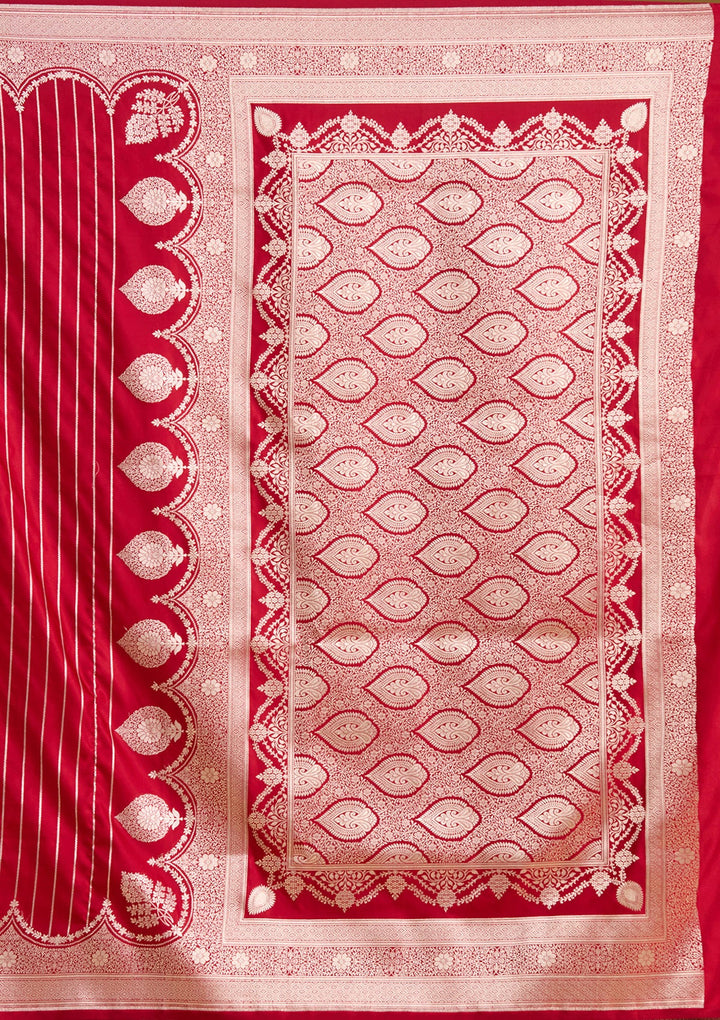Maroon Zariwork (Gold) Silk Saree