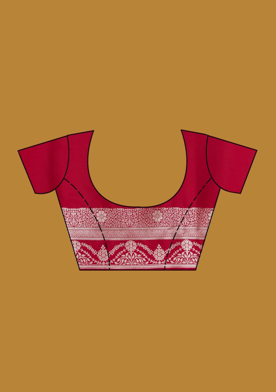 Maroon Zariwork (Gold) Silk Saree