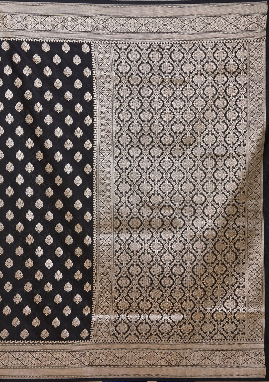 Black Zariwork (Gold) Silk Saree_koskii