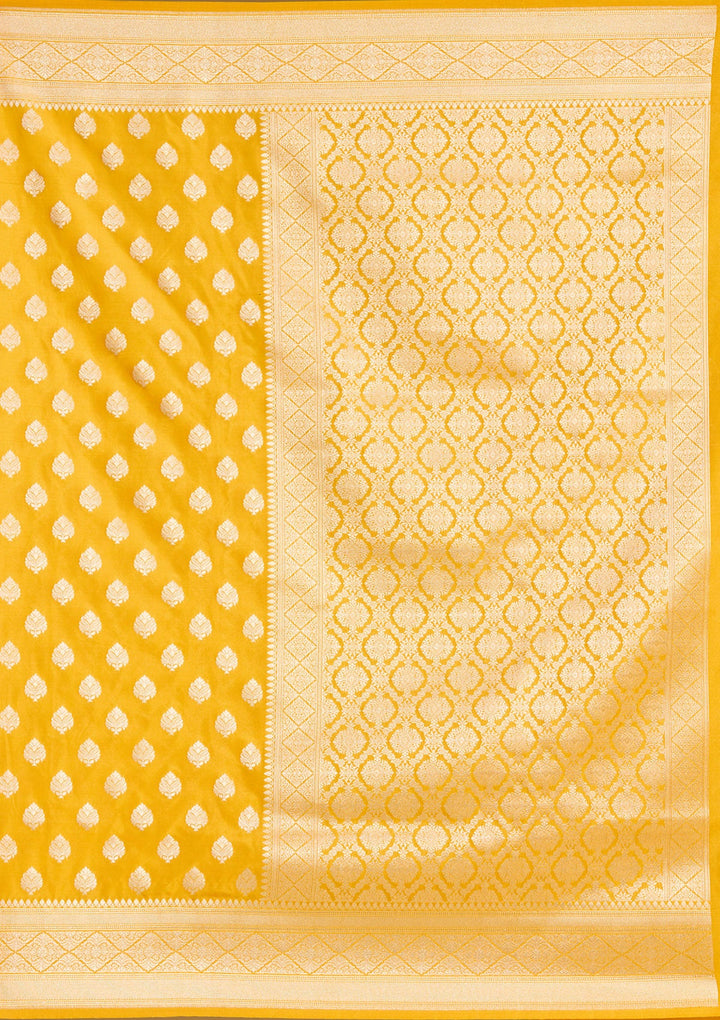 Mustard Zariwork (Gold) Silk Saree