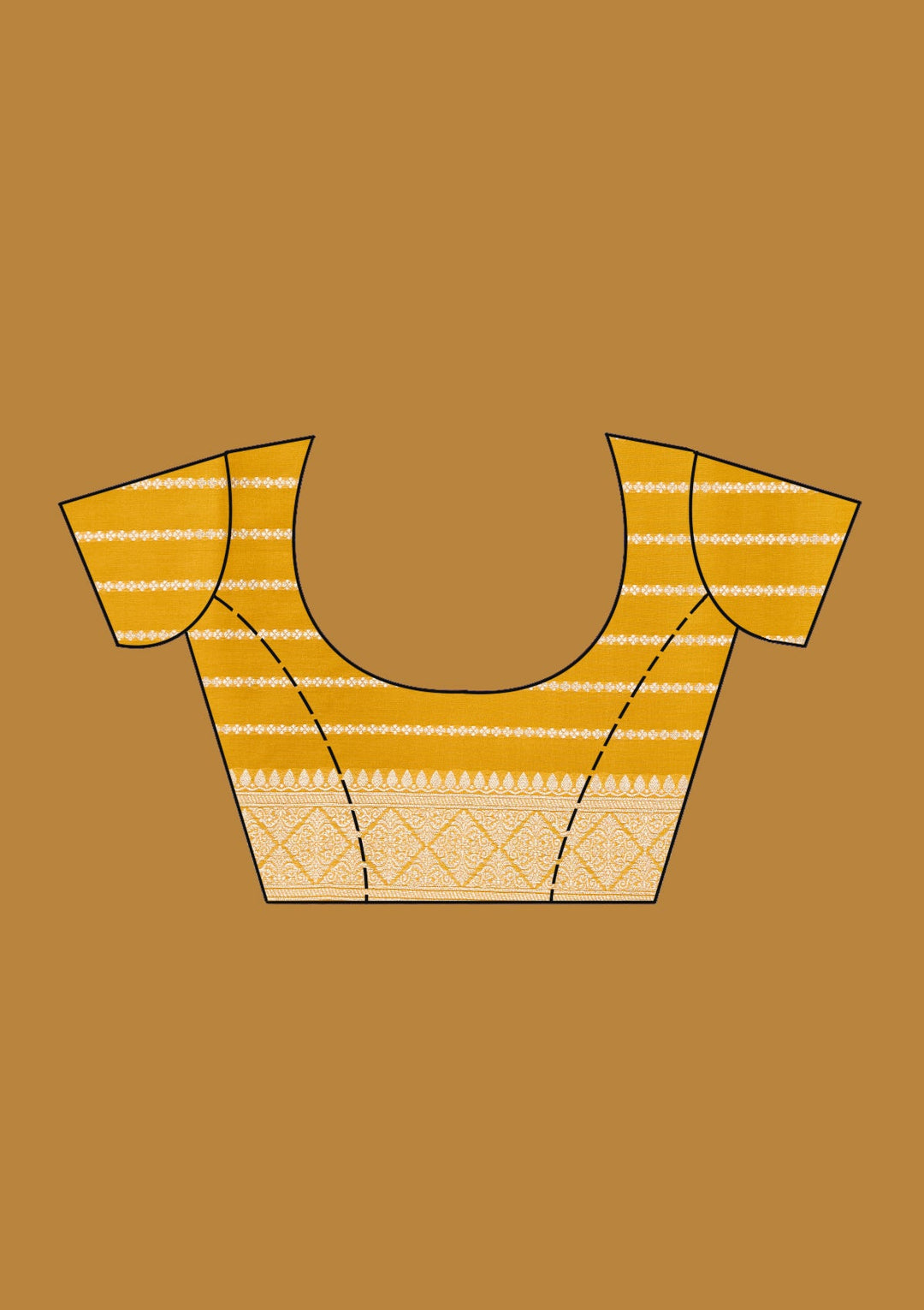 Mustard Zariwork (Gold) Silk Saree