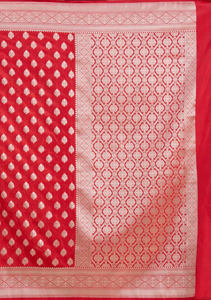 Red Zariwork (Gold) Silk Saree-koskii
