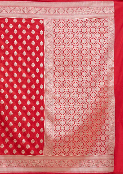 Red Zariwork (Gold) Silk Saree-koskii